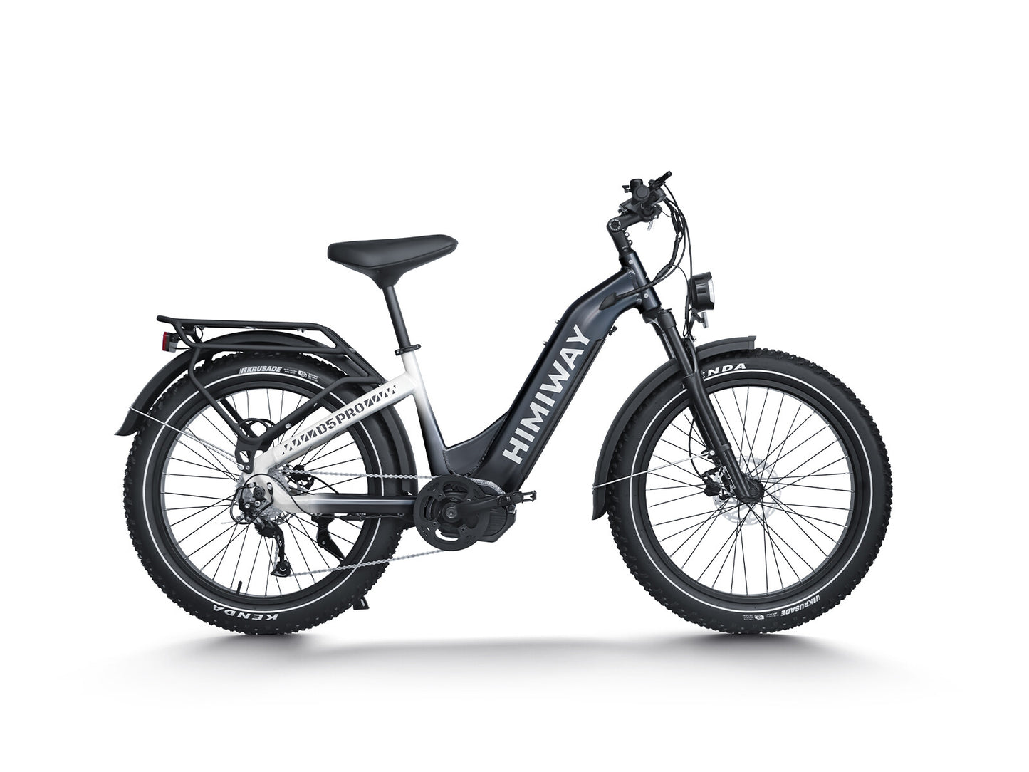 All- terrain Electric Fat Bike D5 PRO ST-Black White