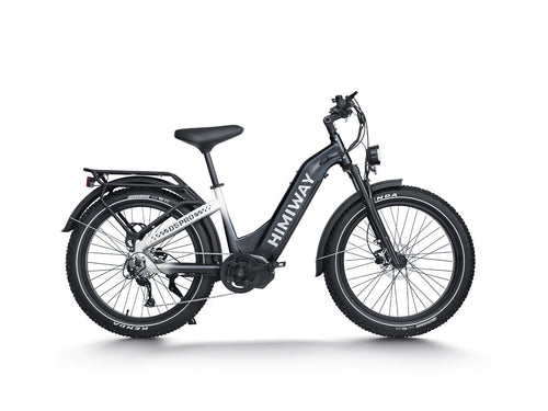All- terrain Electric Fat Bike D5 PRO ST-Black White
