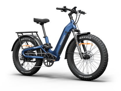 D52.0-Ful Suspension All- terrain Electric Fat Bike- Midnight Blue