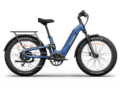 D52.0-Ful Suspension All- terrain Electric Fat Bike- Midnight Blue