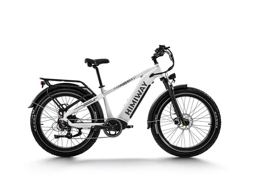 D5 ZEBRA All-terrain Electric Fat Bike-White